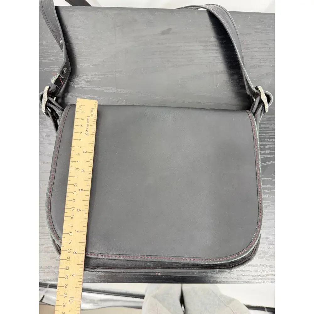 Coach 75th Anniversary Saddle Crossbody Bag Black Leather Limited Edition Flap